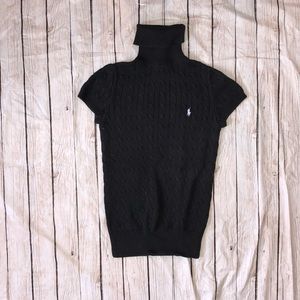 Ralph Lauren short sleeve cable knit sweater